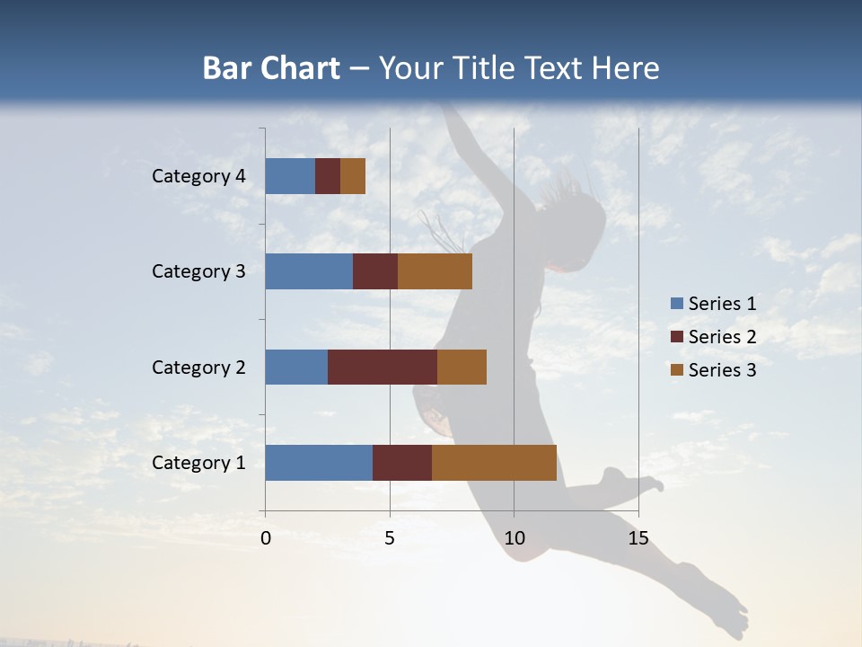 A Person Jumping In The Air With A Frisbee PowerPoint Template