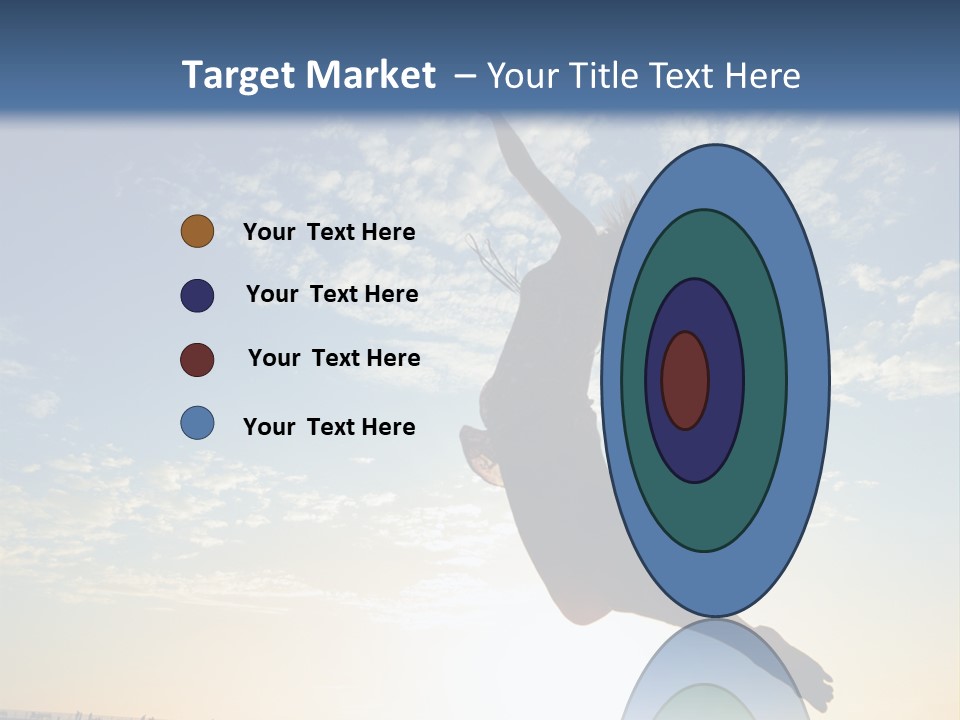 A Person Jumping In The Air With A Frisbee PowerPoint Template