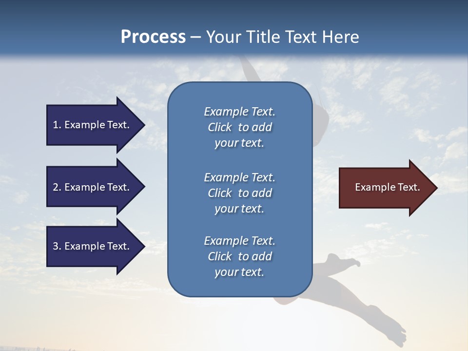 A Person Jumping In The Air With A Frisbee PowerPoint Template