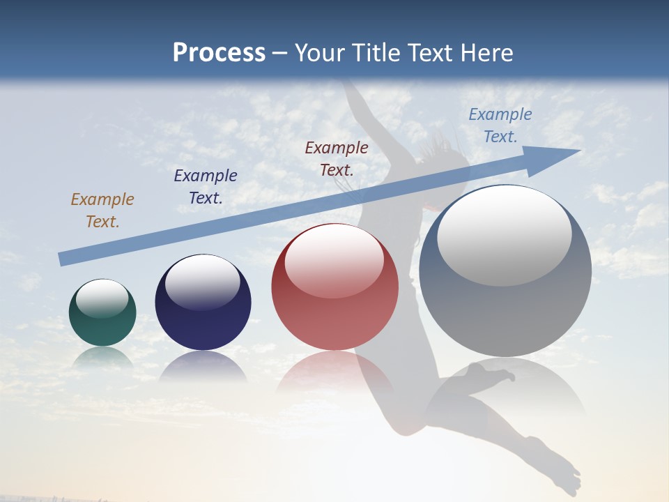 A Person Jumping In The Air With A Frisbee PowerPoint Template