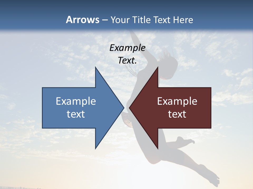 A Person Jumping In The Air With A Frisbee PowerPoint Template