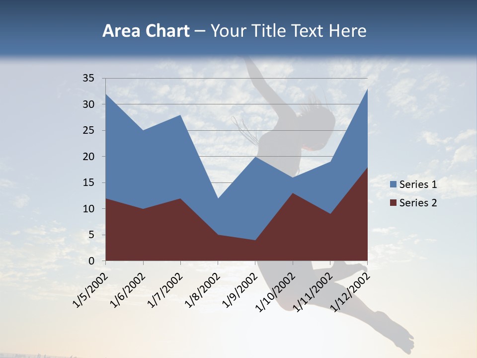 A Person Jumping In The Air With A Frisbee PowerPoint Template