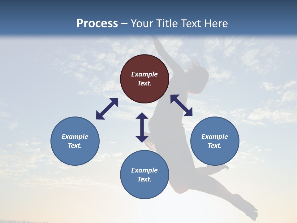A Person Jumping In The Air With A Frisbee PowerPoint Template