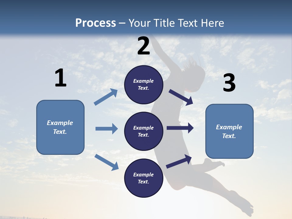 A Person Jumping In The Air With A Frisbee PowerPoint Template