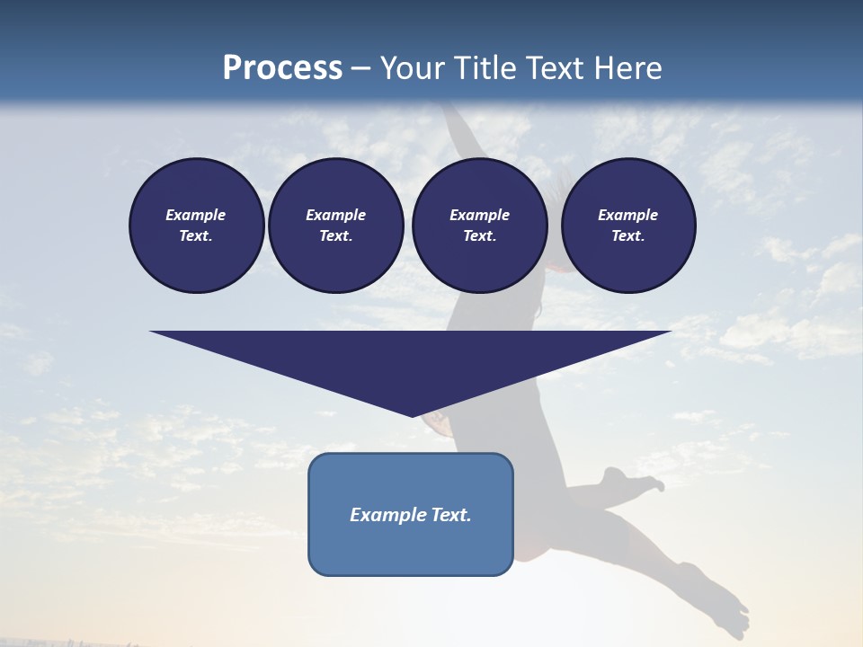 A Person Jumping In The Air With A Frisbee PowerPoint Template