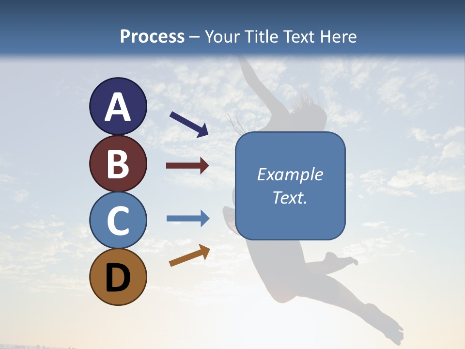 A Person Jumping In The Air With A Frisbee PowerPoint Template