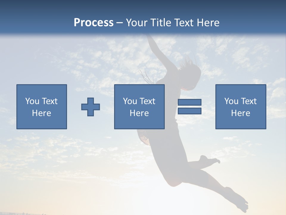 A Person Jumping In The Air With A Frisbee PowerPoint Template