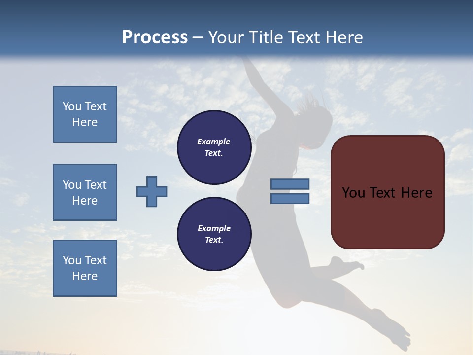 A Person Jumping In The Air With A Frisbee PowerPoint Template