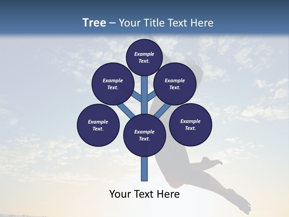 A Person Jumping In The Air With A Frisbee PowerPoint Template