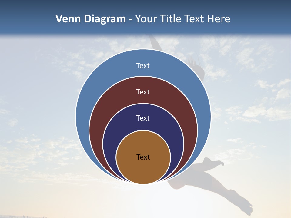 A Person Jumping In The Air With A Frisbee PowerPoint Template