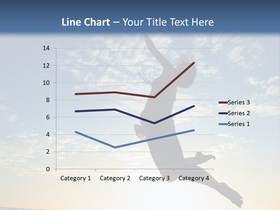 A Person Jumping In The Air With A Frisbee PowerPoint Template