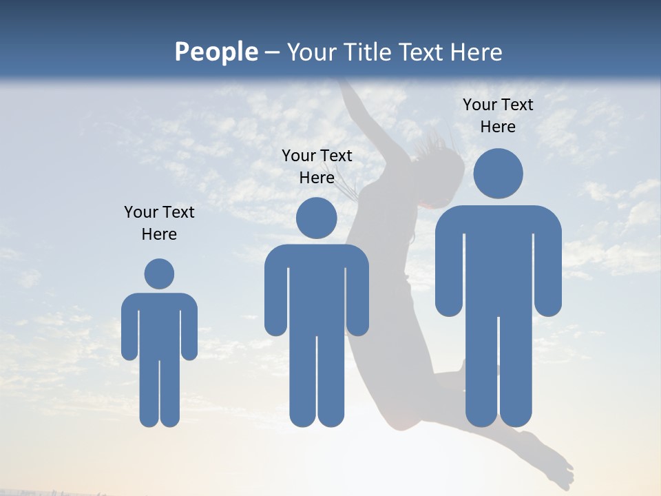 A Person Jumping In The Air With A Frisbee PowerPoint Template