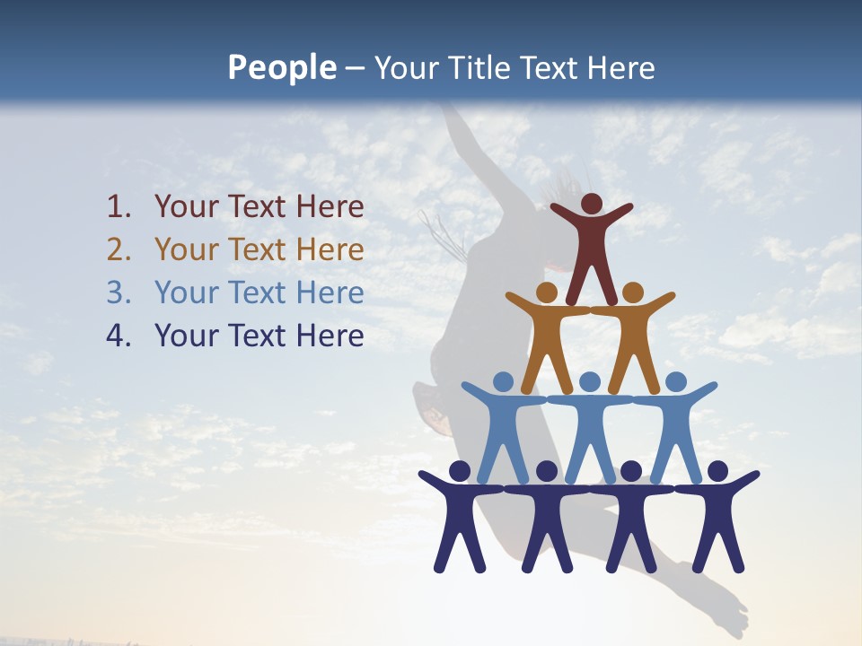 A Person Jumping In The Air With A Frisbee PowerPoint Template