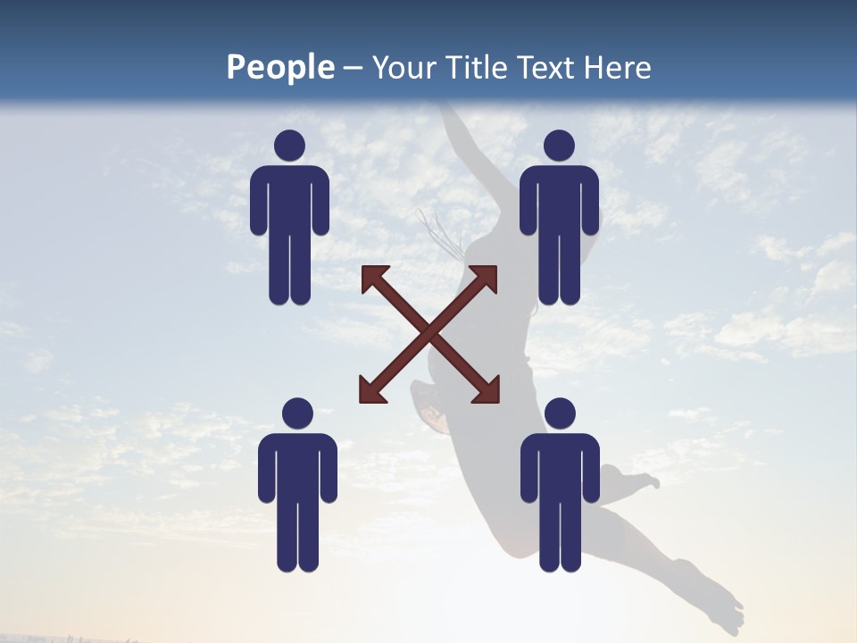 A Person Jumping In The Air With A Frisbee PowerPoint Template