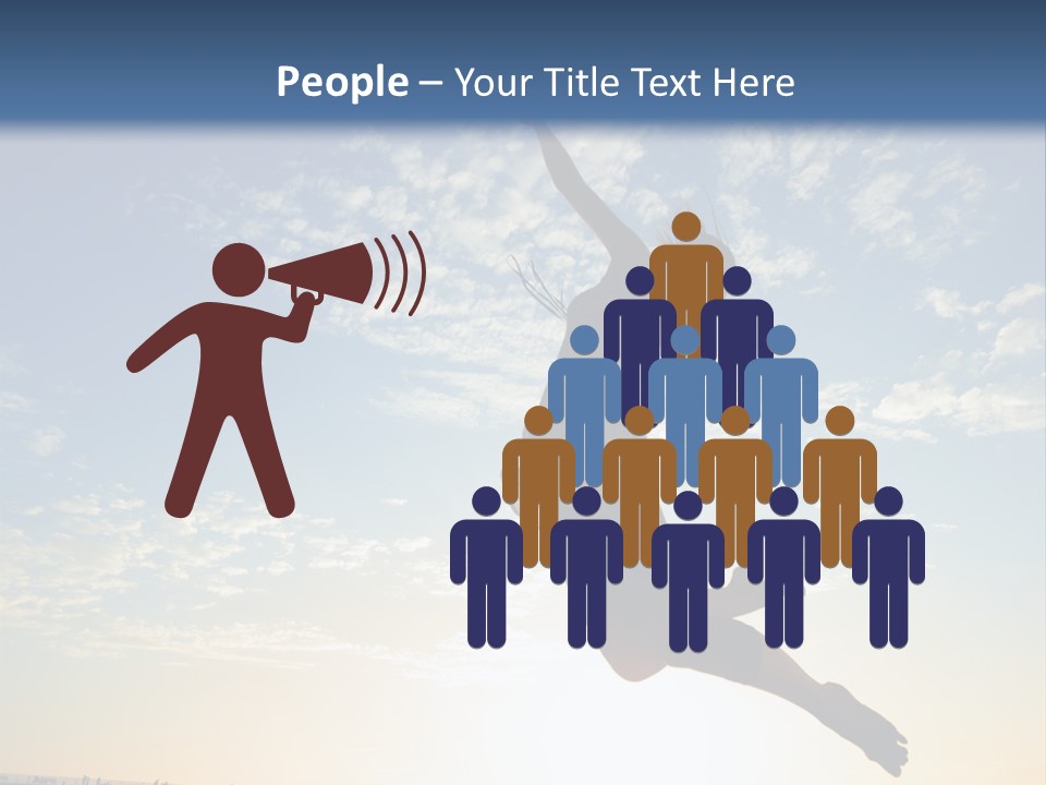 A Person Jumping In The Air With A Frisbee PowerPoint Template