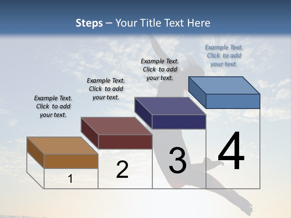 A Person Jumping In The Air With A Frisbee PowerPoint Template