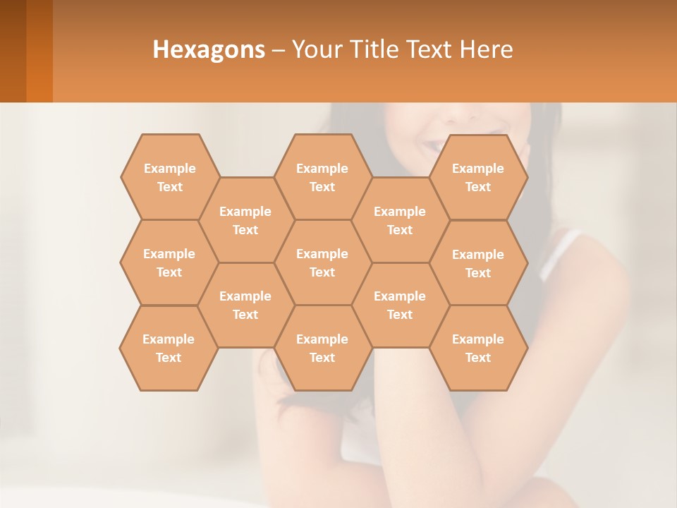 A Beautiful Woman Sitting On The Floor With Her Hand On Her Chin PowerPoint Template