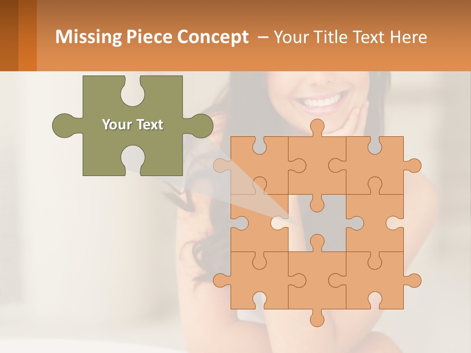 A Beautiful Woman Sitting On The Floor With Her Hand On Her Chin PowerPoint Template