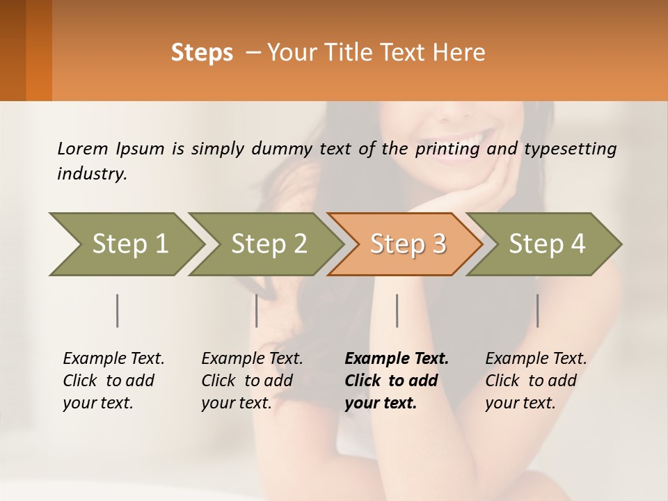 A Beautiful Woman Sitting On The Floor With Her Hand On Her Chin PowerPoint Template