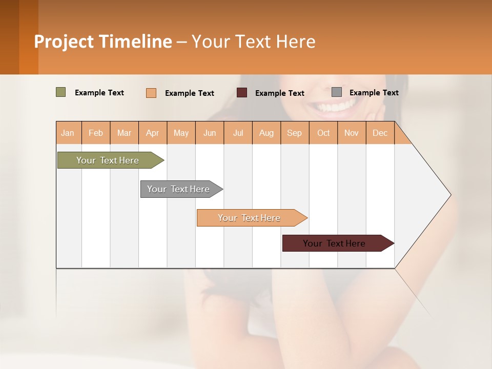 A Beautiful Woman Sitting On The Floor With Her Hand On Her Chin PowerPoint Template