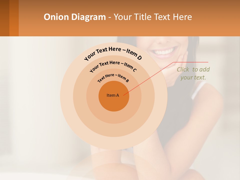 A Beautiful Woman Sitting On The Floor With Her Hand On Her Chin PowerPoint Template