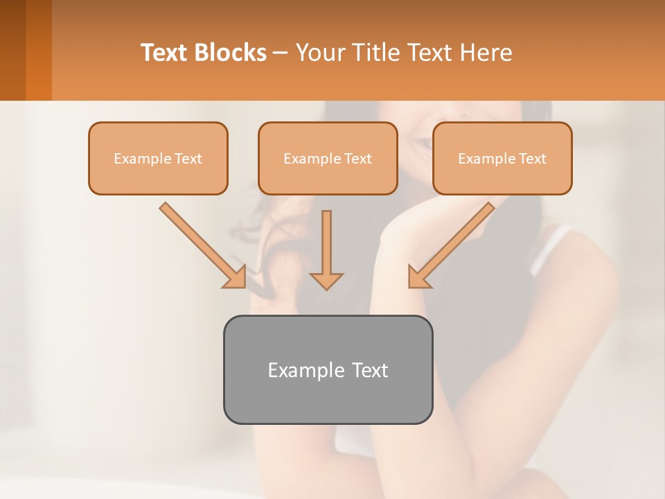 A Beautiful Woman Sitting On The Floor With Her Hand On Her Chin PowerPoint Template