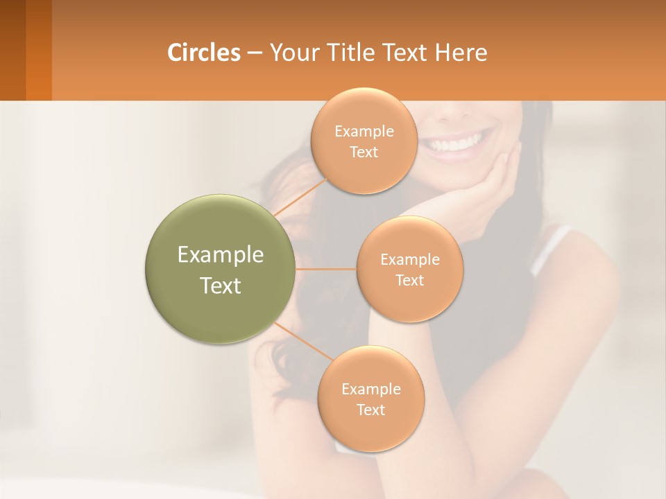 A Beautiful Woman Sitting On The Floor With Her Hand On Her Chin PowerPoint Template