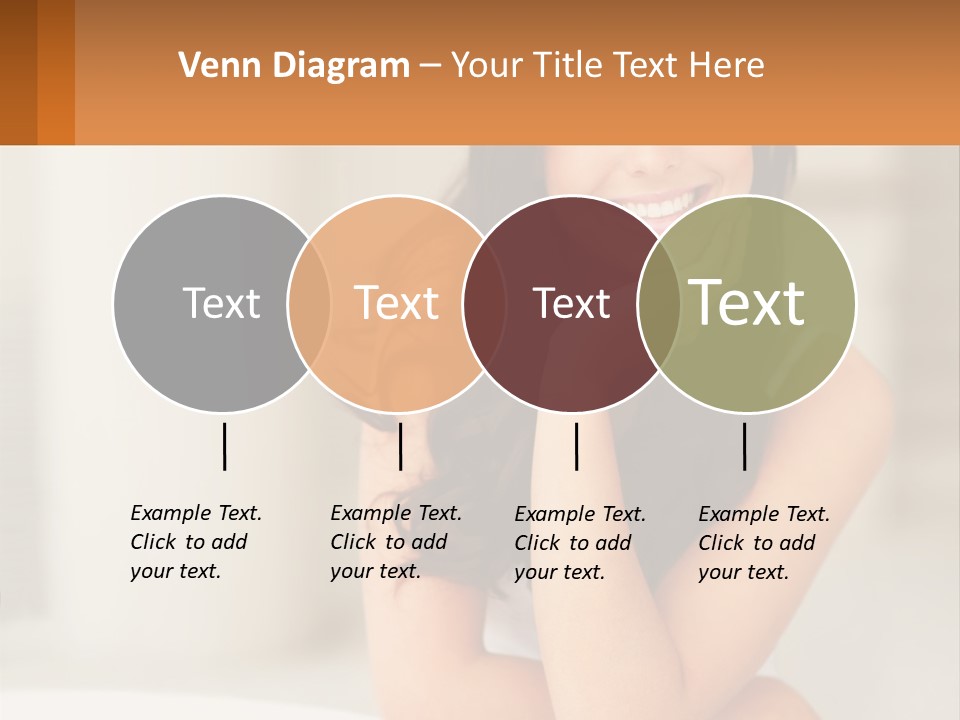 A Beautiful Woman Sitting On The Floor With Her Hand On Her Chin PowerPoint Template