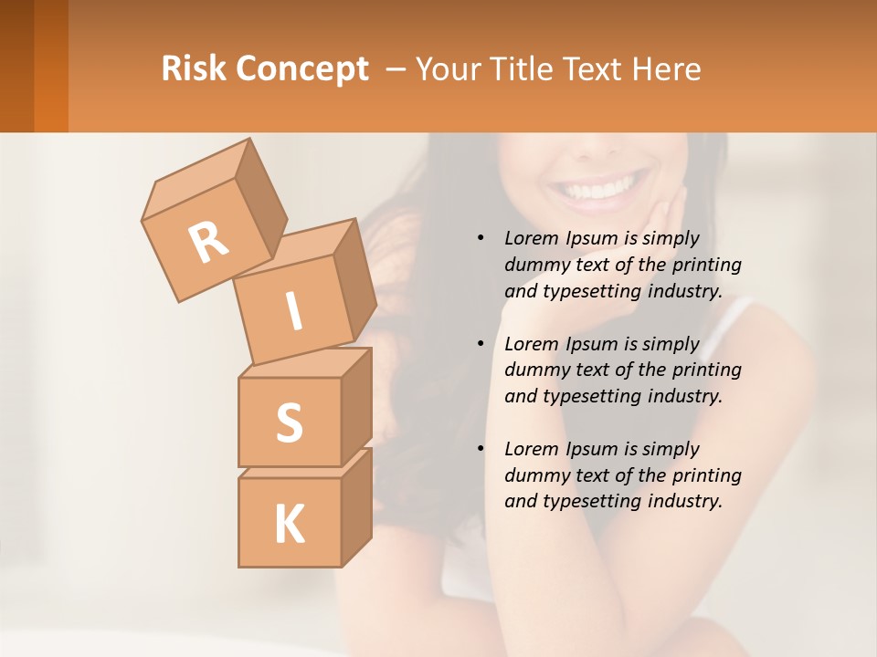 A Beautiful Woman Sitting On The Floor With Her Hand On Her Chin PowerPoint Template