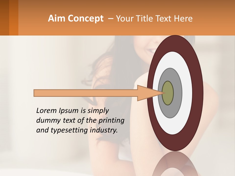 A Beautiful Woman Sitting On The Floor With Her Hand On Her Chin PowerPoint Template