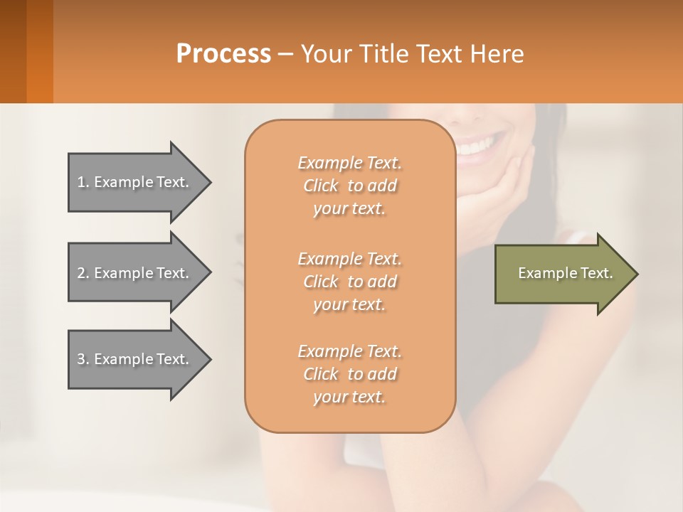 A Beautiful Woman Sitting On The Floor With Her Hand On Her Chin PowerPoint Template