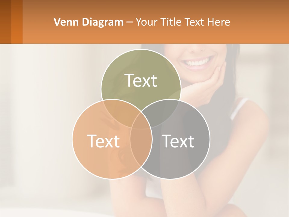 A Beautiful Woman Sitting On The Floor With Her Hand On Her Chin PowerPoint Template