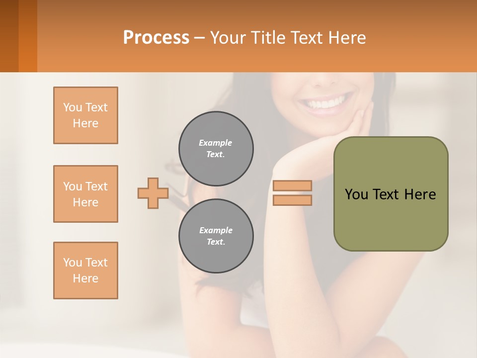 A Beautiful Woman Sitting On The Floor With Her Hand On Her Chin PowerPoint Template