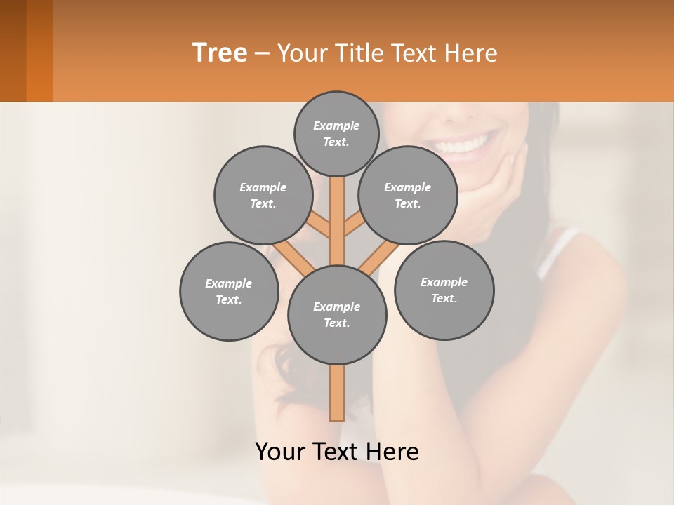 A Beautiful Woman Sitting On The Floor With Her Hand On Her Chin PowerPoint Template