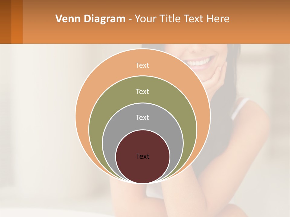 A Beautiful Woman Sitting On The Floor With Her Hand On Her Chin PowerPoint Template