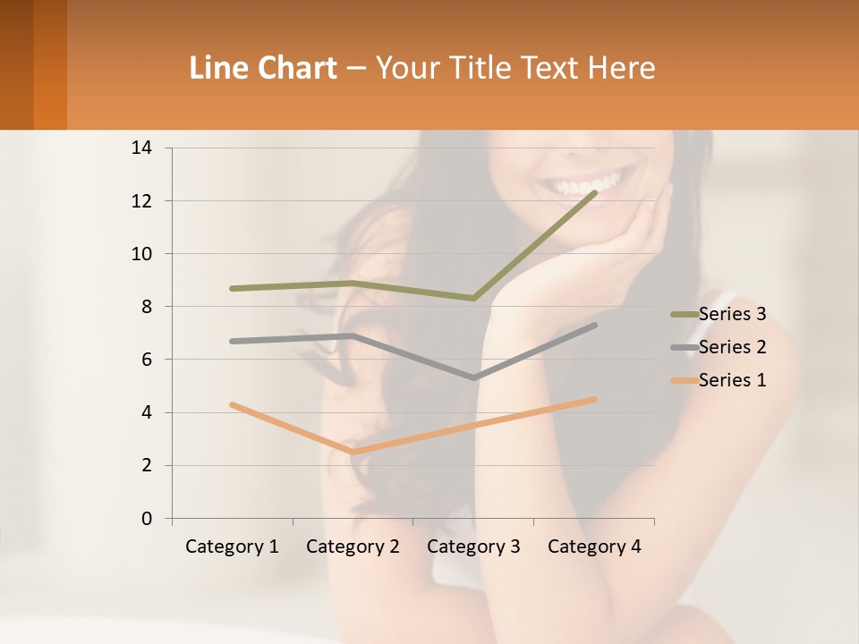 A Beautiful Woman Sitting On The Floor With Her Hand On Her Chin PowerPoint Template