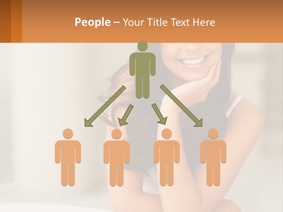 A Beautiful Woman Sitting On The Floor With Her Hand On Her Chin PowerPoint Template