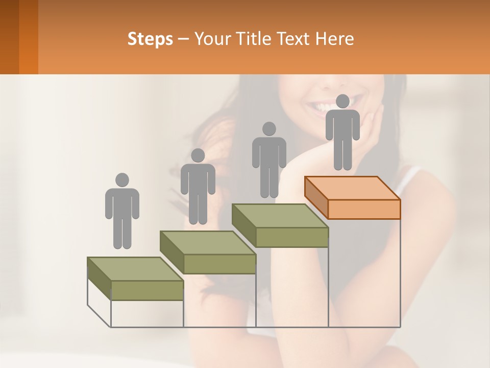 A Beautiful Woman Sitting On The Floor With Her Hand On Her Chin PowerPoint Template