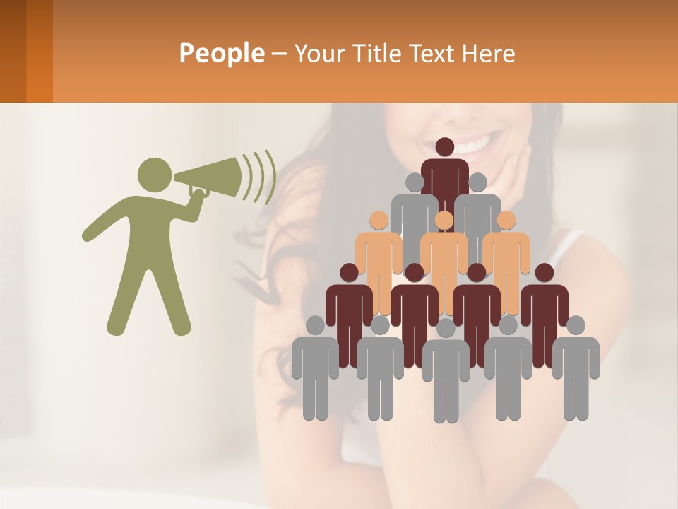 A Beautiful Woman Sitting On The Floor With Her Hand On Her Chin PowerPoint Template