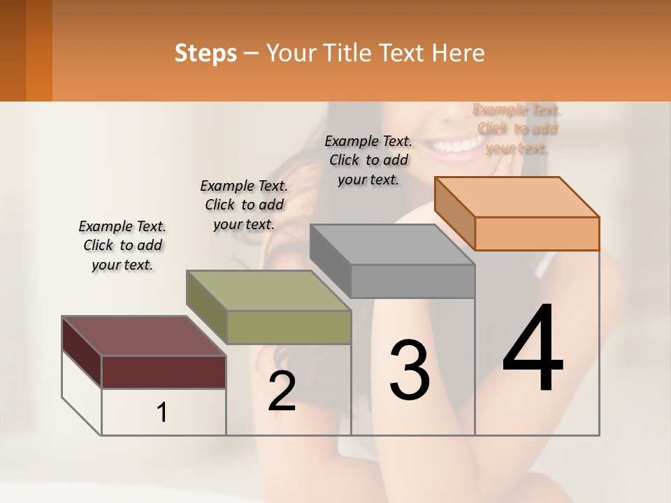 A Beautiful Woman Sitting On The Floor With Her Hand On Her Chin PowerPoint Template