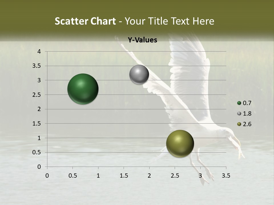 A White Bird Flying Over A Body Of Water PowerPoint Template