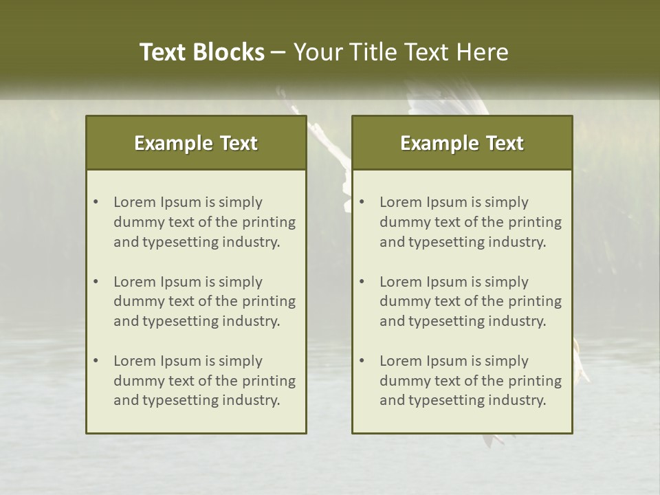 A White Bird Flying Over A Body Of Water PowerPoint Template