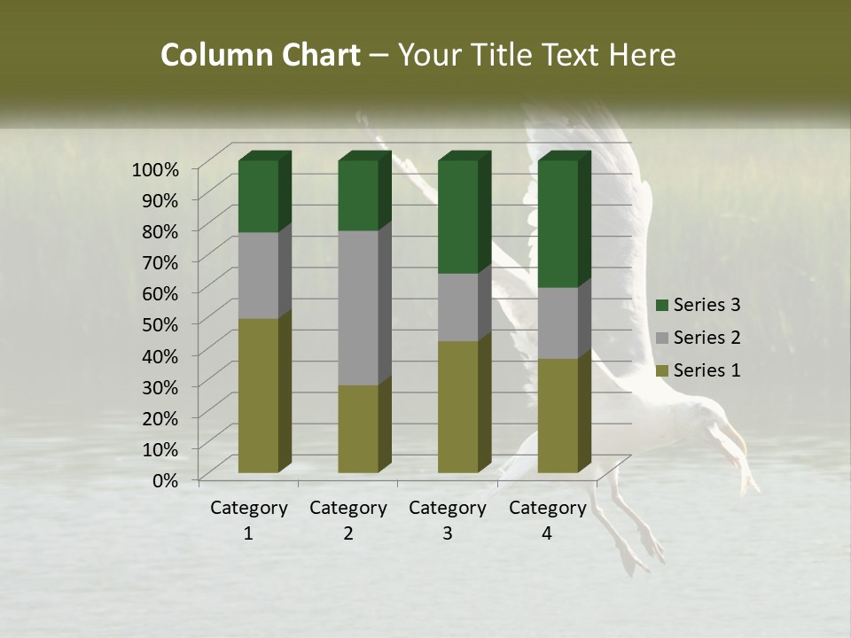 A White Bird Flying Over A Body Of Water PowerPoint Template