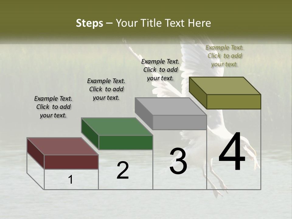 A White Bird Flying Over A Body Of Water PowerPoint Template