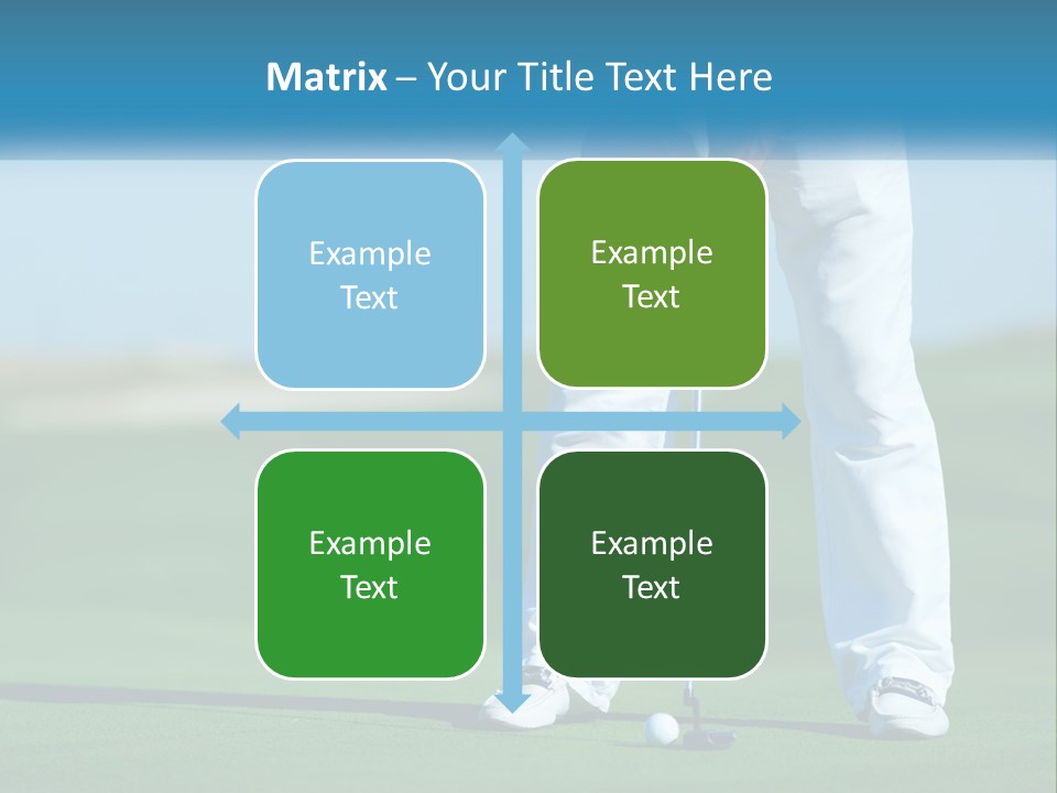 A Man Putting A Golf Ball On The Green PowerPoint Template