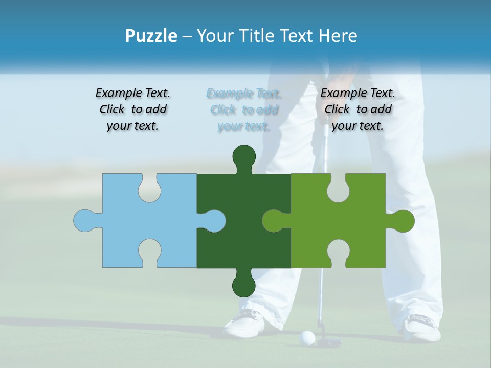 A Man Putting A Golf Ball On The Green PowerPoint Template