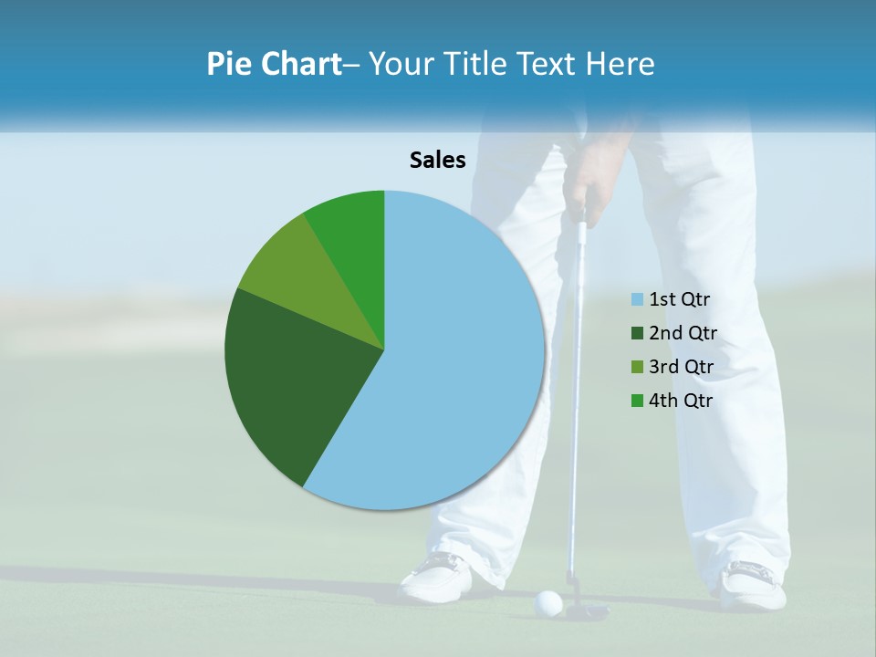 A Man Putting A Golf Ball On The Green PowerPoint Template