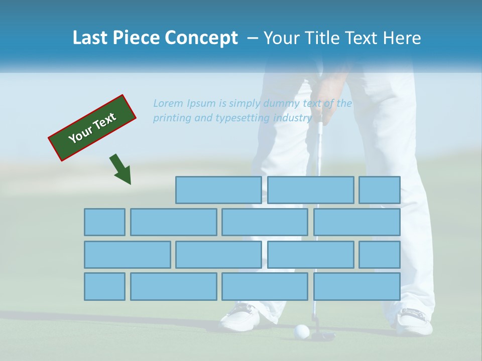 A Man Putting A Golf Ball On The Green PowerPoint Template