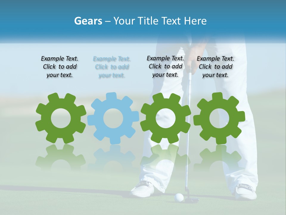 A Man Putting A Golf Ball On The Green PowerPoint Template