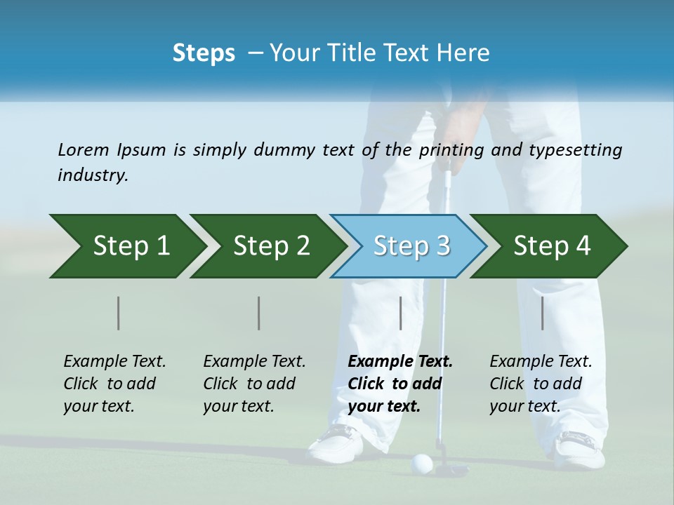 A Man Putting A Golf Ball On The Green PowerPoint Template